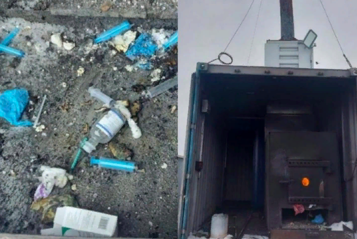 Фото Опасную свалку медицинских масок и шприцов нашли под Новосибирском 2